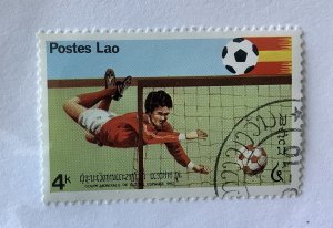 Laos 1981 Scott 340 CTO - 4k,  1982 World Cup Soccer championships, Goal