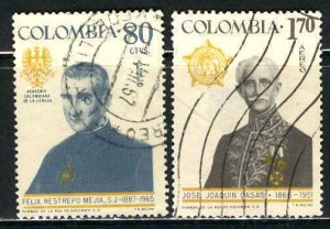 Colombia; 1967: Sc. # C486-C487: Used Cpl. Set