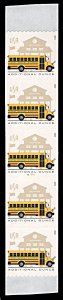 United States 5741, MNH plate strip of 5, School Bus coil, Additional Ounce