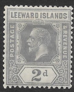 LEEWARD ISLANDS SG65 1929 2d SLATE-GREY MTD MINT