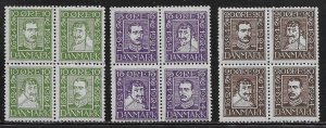 Denmark Scott #'s 167a - 175a MNH
