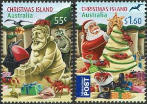 Christmas Island #506-507 MNH - Santa Claus (2012)