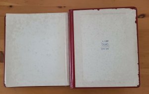 Elbe # 2 Stamp Album Binder with Slipcase Red & 48 Quadrille Pages 1461-R 