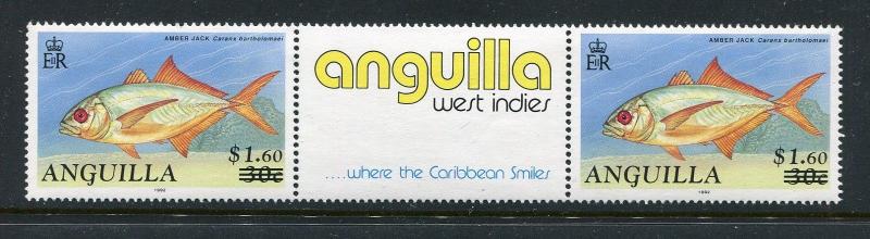 Anguilla 845 MNH, 1992. Marine Life Fish Gutter pairs. x29301