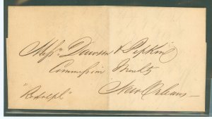 US  Inland Waterways, packet Randolf 26 Feb 1848 on the Quachita River. from Camden Arkansas to New Orleans, Louisiana. Interi