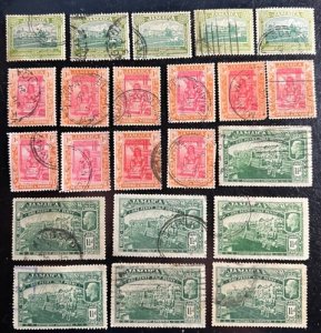 Jamaica Scott# 88-90, 92-96 Used F/VF Lot of 35 Cat $21.95