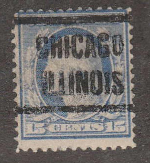 U.S. Scott #382 Washington Stamp - Used Single - Chicago, IL Precancel