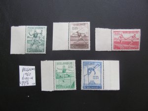 BELGIUM  1950 MNH   SC  B480-484 XF $80 (154)