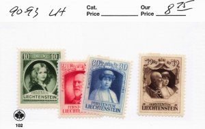 LIECHTENSTEIN   90-93   MLH