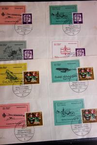 Germany Stamps 1963 Rocket Flight Labels Lot of 28 Items VF Scarce