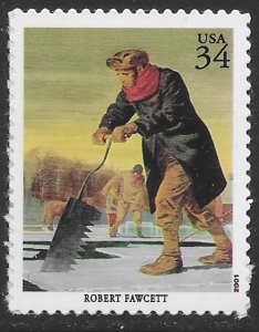 US #3502d MNH American Illustrators.  Robert Fawcett.  Nice.