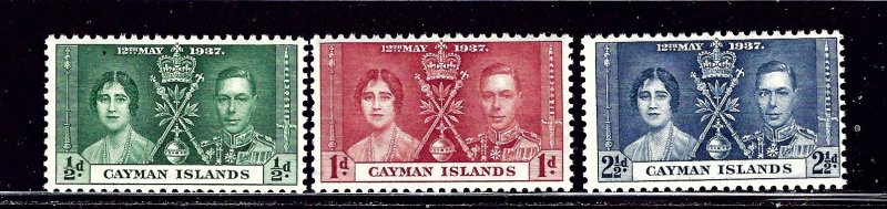 Cayman Is 97-99 MNH 1937 KGVI Coronation