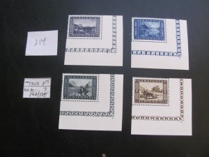 LIECHTENSTEIN 1943 MNH  SC 192-195 SET  XF 8.75 (214) NEW COLL.