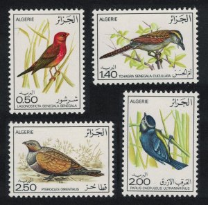 Algeria Finch Shrike Sandgrouse Blue Tit Birds 4v 1976 MNH SG#689-692