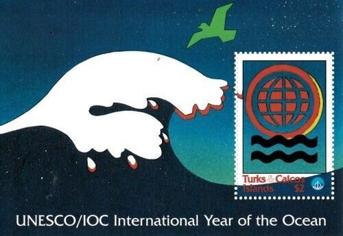 Turks and Caicos 1998 - Year of Ocean - Souvenir Stamp Sheet - Scott #1257 - MNH