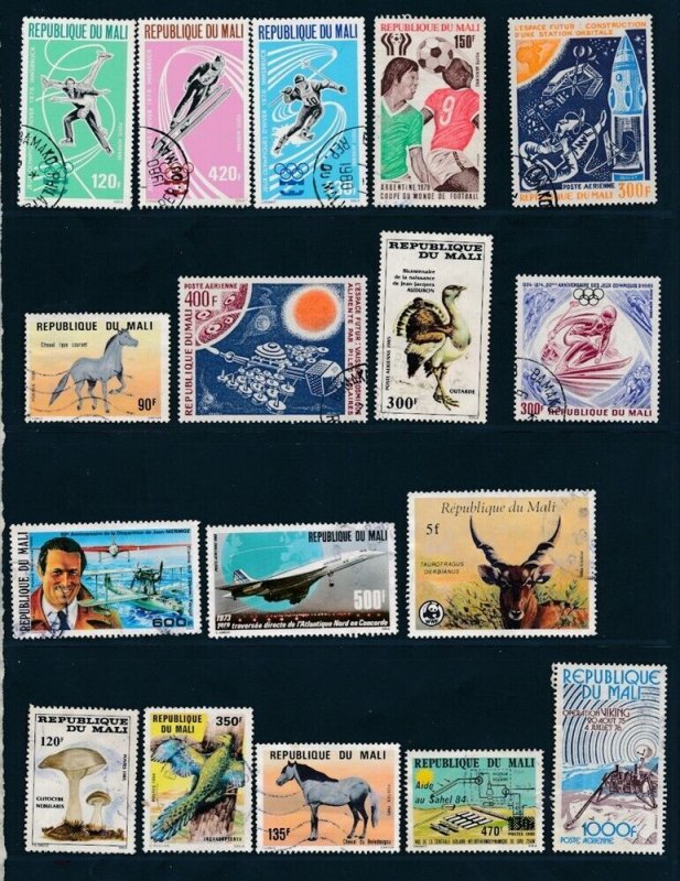 D391082 Mali Nice selection of VFU Used stamps
