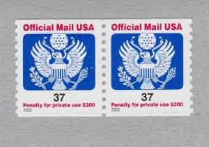Official 37c US #O159 Pair MNH F-VF