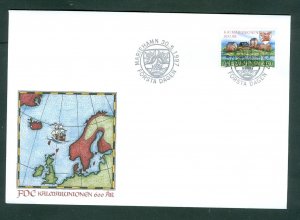 Aland. FDC 1997. Kalmar Union 600 Year, Trade. Sc.# 136