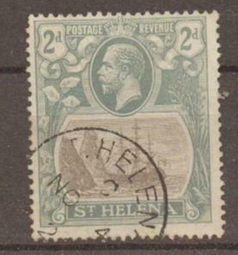 ST.HELENA SG100a 1923 2d BROKEN MAINMAST FINE USED