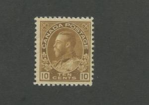 King George V 1925 Canada 10c Brown Postage Stamp #118 Value $95