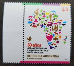 Argentina 50th African Union 2013 Wildlife Bird Butterfly Tree Tiger (stamp) MNH