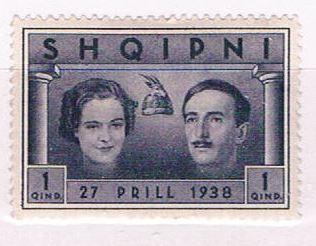 Albania 281 Unused Queen and King Zog 1938 (A0375)