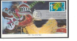 US  FDC 3179   Year of the Tiger, 1998, Seattle, WA cancel  ...   7502425