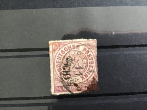 North German Confederation 1868  SG 2 Roulette used stamp  R30186