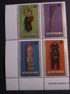 ​AITUTAKI 1980 SC#207a 3RD SOUTH PACIFIC ARTS FESTIVA- BLOCK IMPRINT SET MNH-