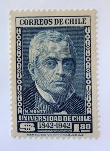 Chile 1942 Scott 232 MH - 1.80p, Manuel Montt, University of Chile centenary