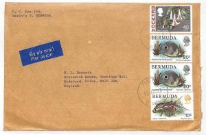 Bermuda *FLATTS* Commercial Airmail FISH FLOWERS {samwells-covers} 1982 UU442