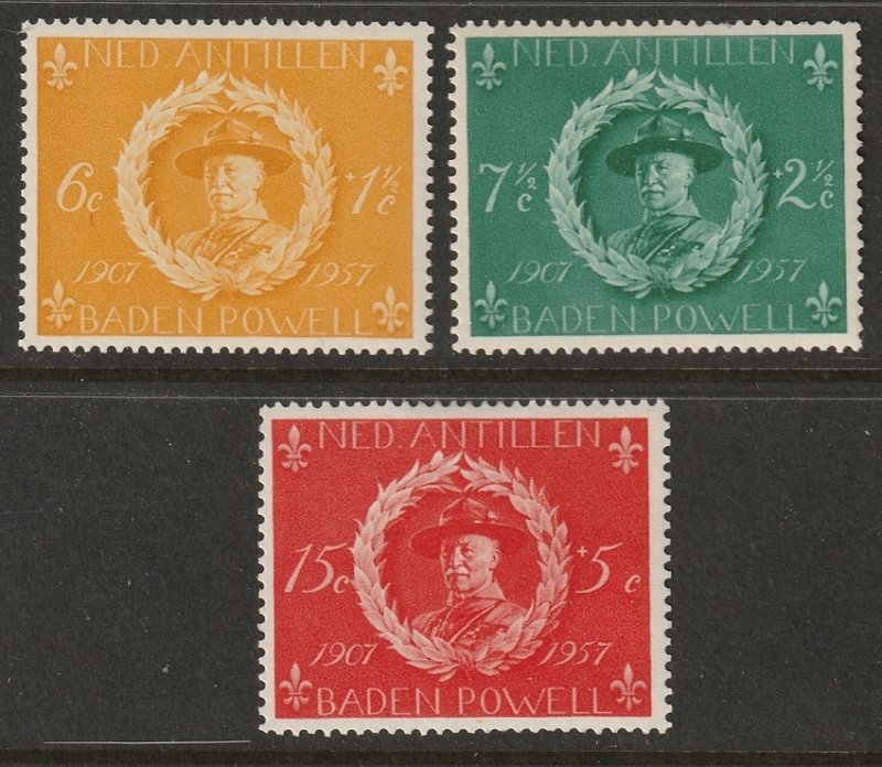 Netherlands Antilles 1957 Sc B28-30 set MLH*