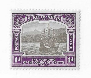 St Kitts & Nevis Sc #53 1p purple OG VF