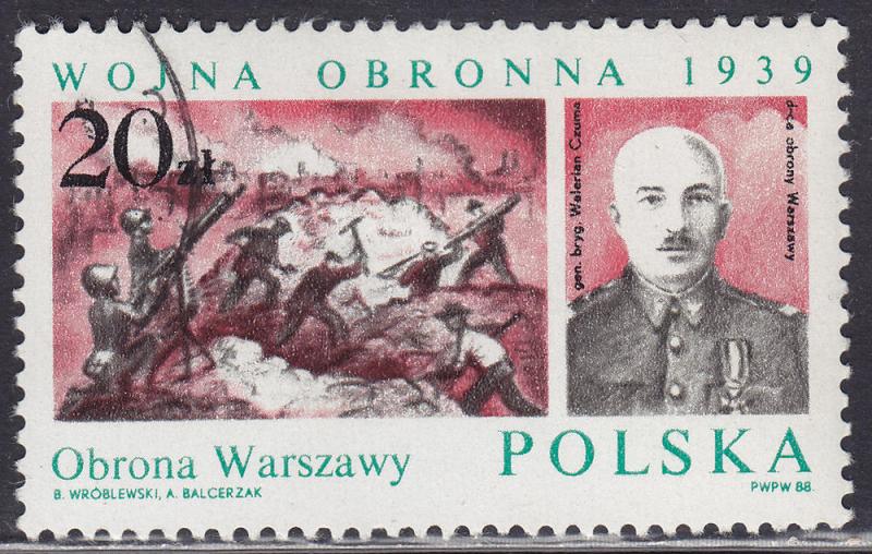 Poland 2865 Polish WWII Battles 20.00zł 1988