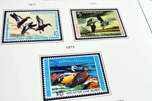 COLOR PRINTED USA FEDERAL DUCK 1934-2020 STAMP ALBUM PAGES (46 illustr. pages)