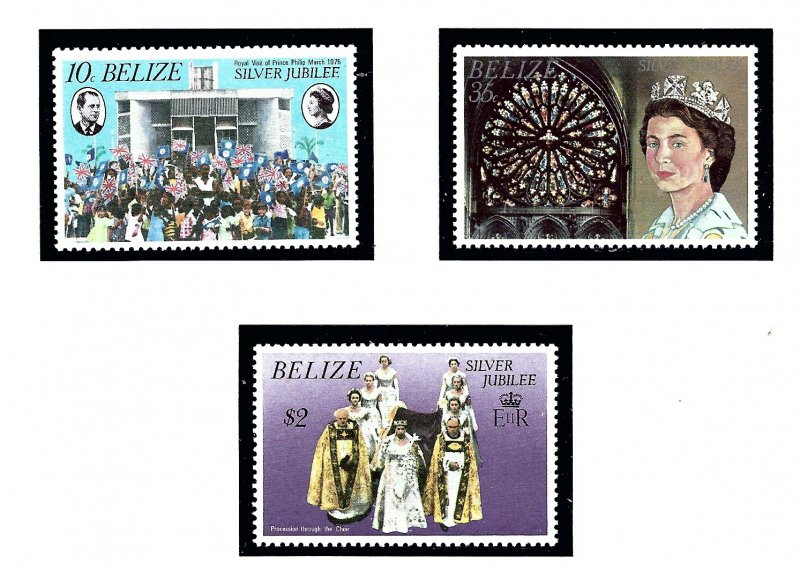 Belize 383-85 MNH 1977 QEII Silver Jubilee