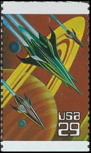 US 2741 Space Fantasy Needle nose rocket ship 29c single MNH 1993