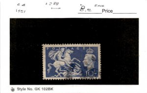 Great Britain, Postage Stamp, #288 Used, 1951 King George (AF)