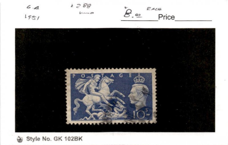 Great Britain, Postage Stamp, #288 Used, 1951 King George (AF)