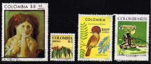 Colombia 1976-7,Sc.#C649; C640, C647,  C632 used