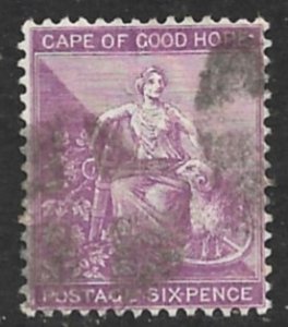 CAPE OF GOOD HOPE 1884-98 6d HOPE Issue Sc 49 VFU