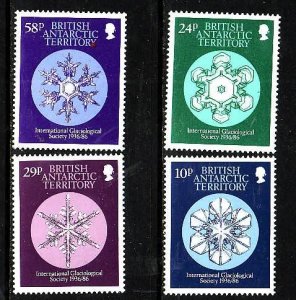 British Antarctic Territory-Sc#133-6- id5-unused NH set-Snowflakes-1985-