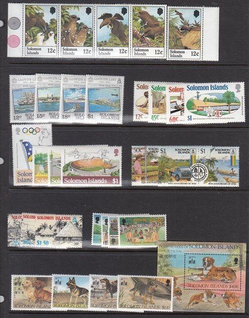 Solomon Islands Mint NH sets (Catalog Value $49.65)  [3R0217]
