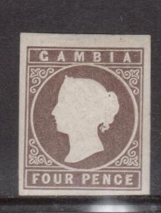 Gambia #1 Extra Fine Mint Unused (No Gum) **With Certificate**