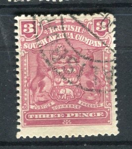 RHODESIA; 1898 early classic Springbok issue fine used 3d. value