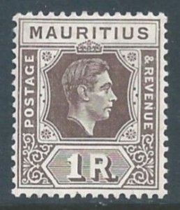 Mauritius #219 MH 1r King George VI