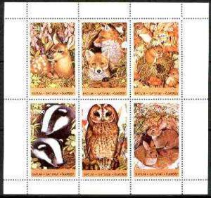 BATUM SHEET WILDLIFE BIRDS OWLS