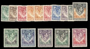 Northern Rhodesia #25/45 Cat$275 (for complete set), 1938-41 George VI, compl...