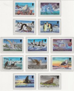 BRITISH ANTARCTIC TERRITORY (BAT) Sc 263-74 NH SET OF 1998 - BIRDS - (AO23)