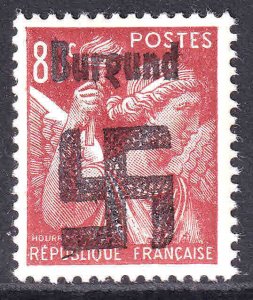 FRANCE 375 BURGUND OVERPRINT OG NH U/M VF BEAUTIFUL GUM